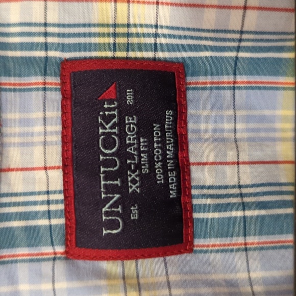 UNTUCKit Men's Long Sleeve Rutherglen Plaid Dress shirt NWOT - Picture 3 of 10